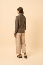 Pull Col Roulé - Lilly - Taupe Chiné