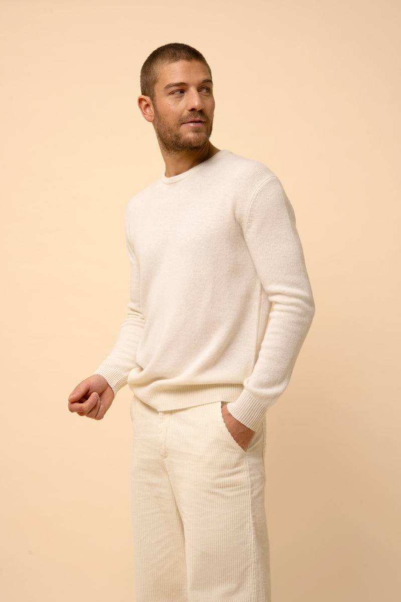Pull Col Rond 4 Fils - Gabin - Neige