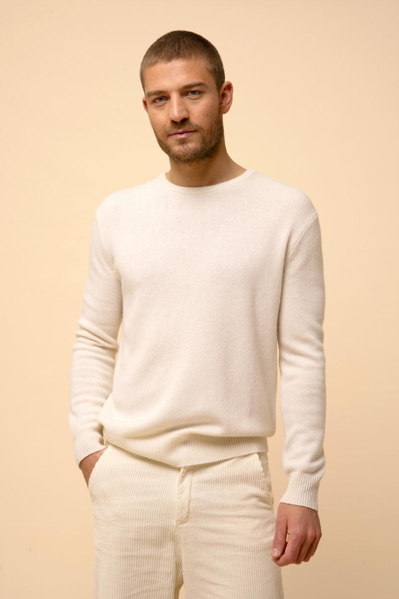 Pull Col Rond 4 Fils - Gabin - Neige