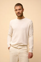 Pull Col Rond 4 Fils - Gabin - Neige