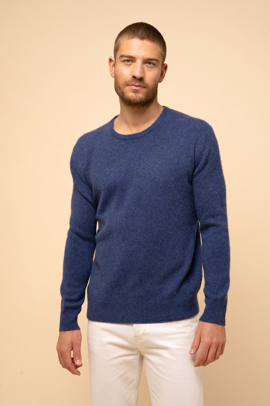 Pull Col Rond 4 Fils - Gabin - Ocean Chiné