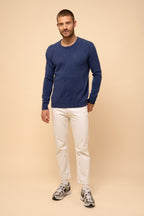 Pull Col Rond 4 Fils - Gabin - Ocean Chiné