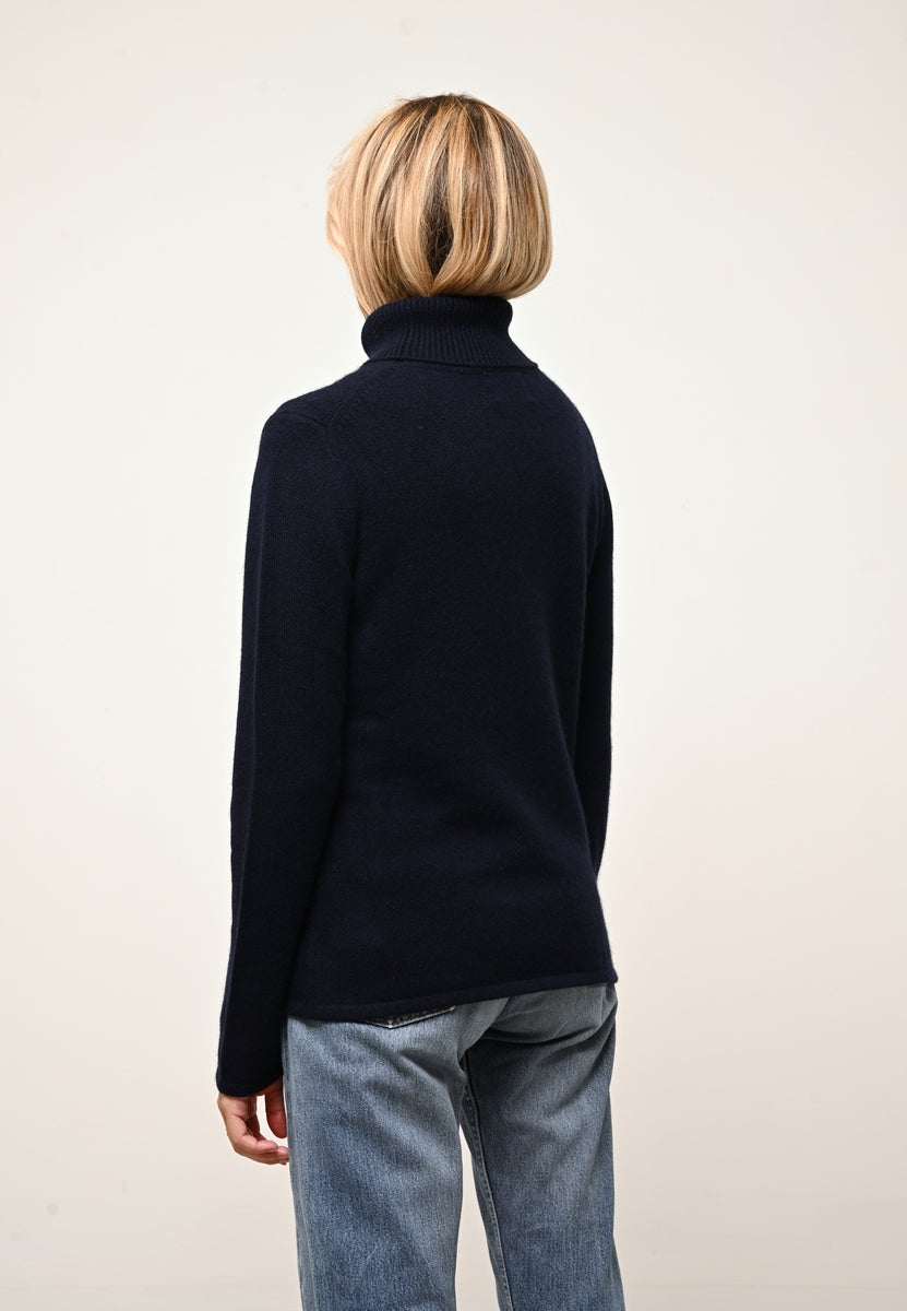 Pull Col Roulé 4 Fils - June - Navy