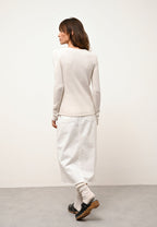 Pull Col Rond 4 Fils Joyce - 100% Cachemire 4 Fils - Ivoire - Femme