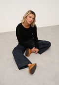 Pull Col Rond 4 Fils - Joyce - Noir