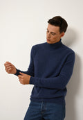 Pull Col Roulé 4 Fils - Sacha - Ocean Chiné