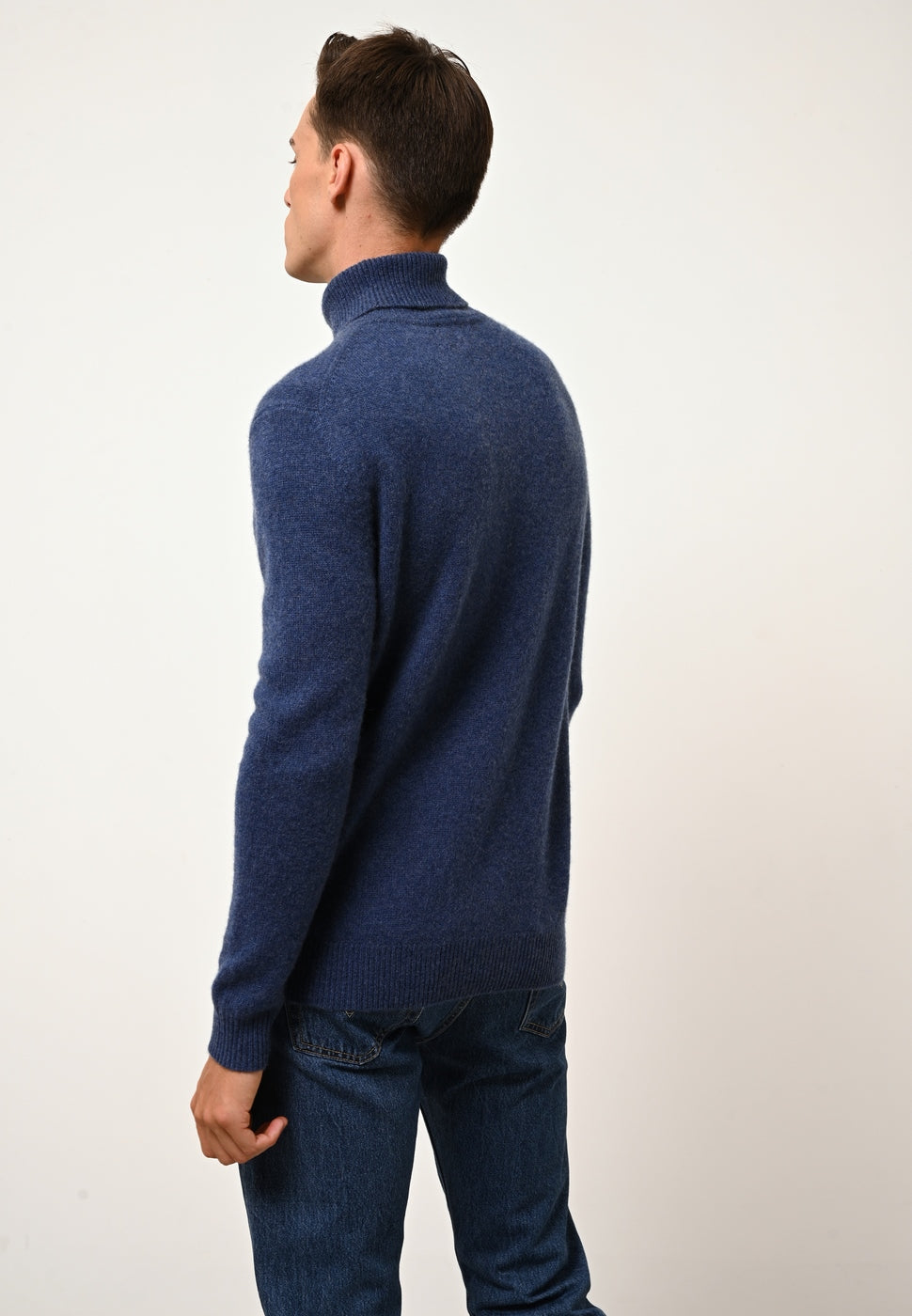 Pull Col Roulé 4 Fils - Sacha - Ocean Chiné