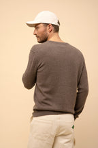 Pull Col V - Tom - Taupe Chiné