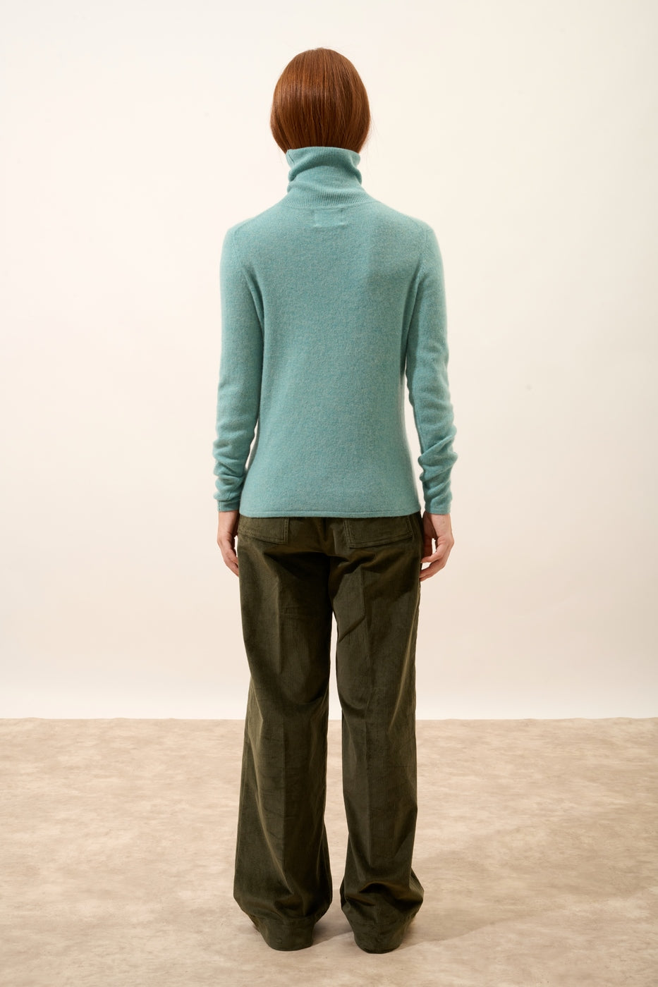 Pull Col Roulé - Ava - Vert Chiné