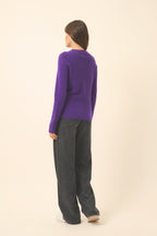 Pull Col Rond - Jane - Violette