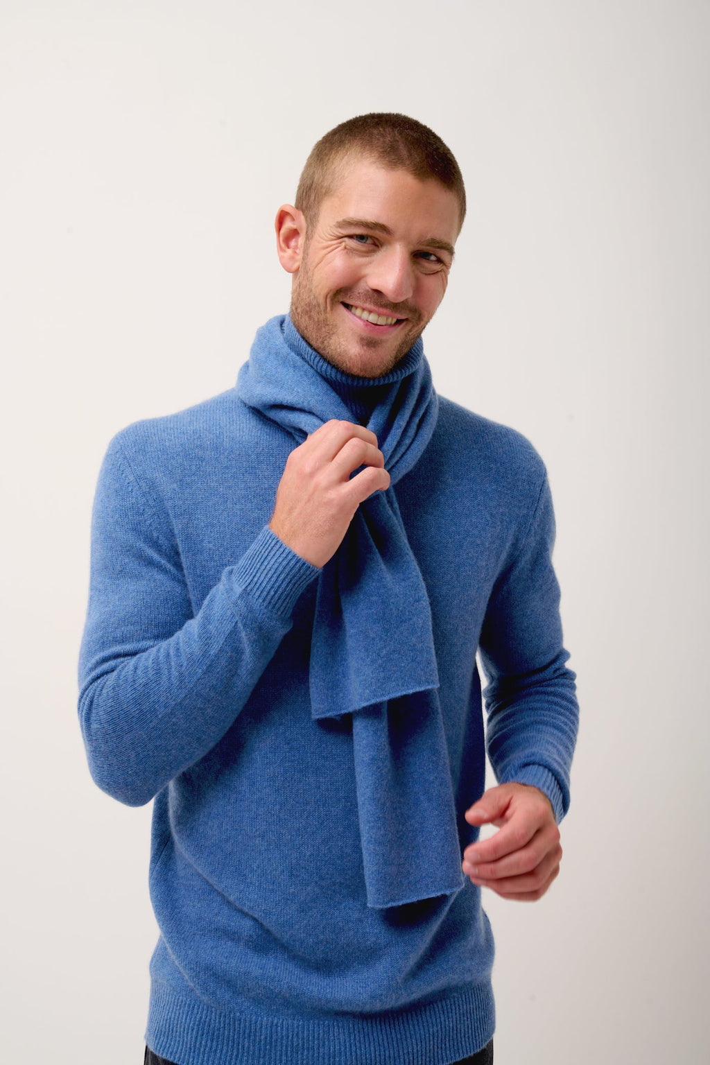 Écharpe - Spencer - Bleu Denim