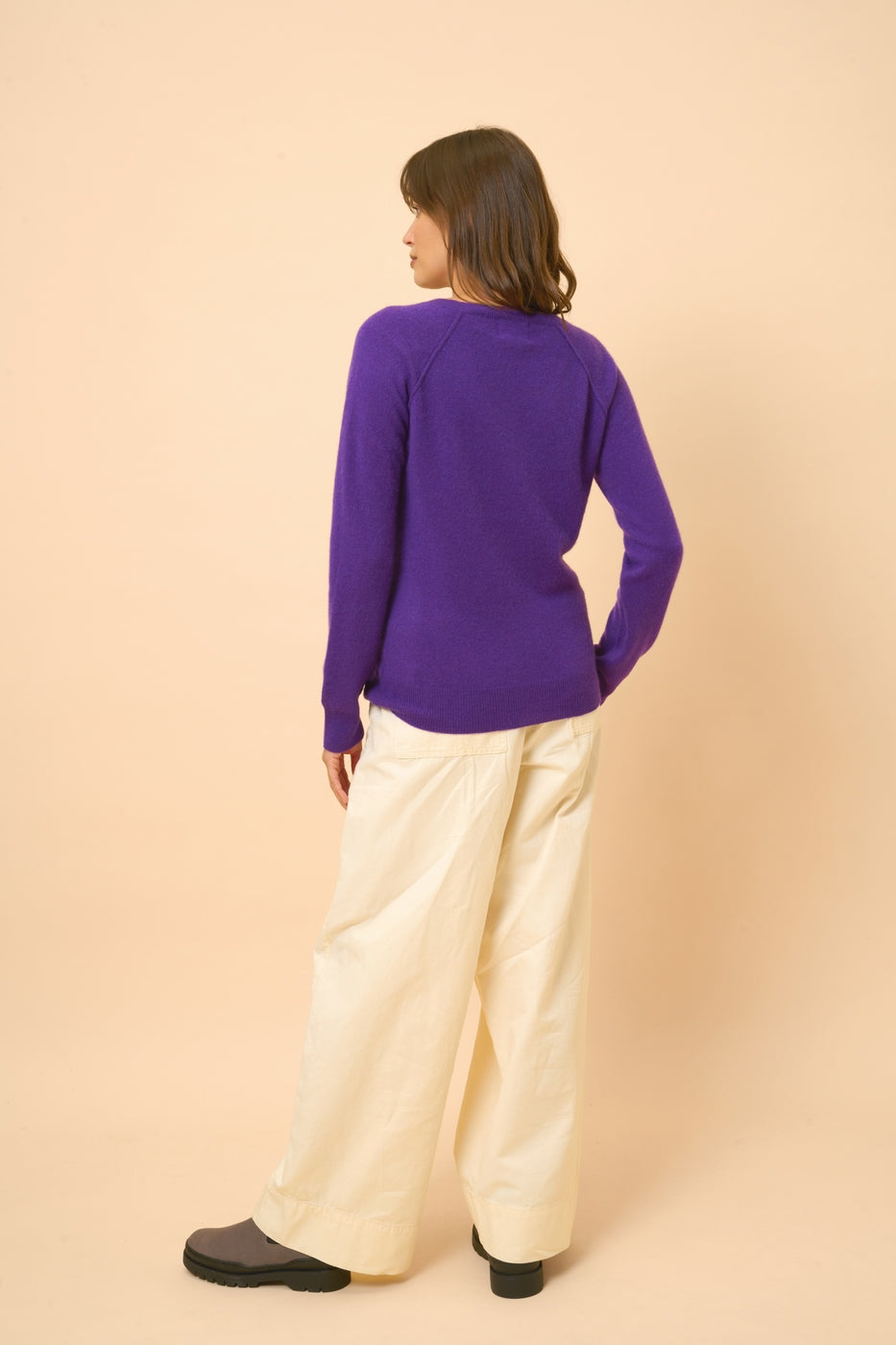 V-Neck Jumper - Phoebe - Violet