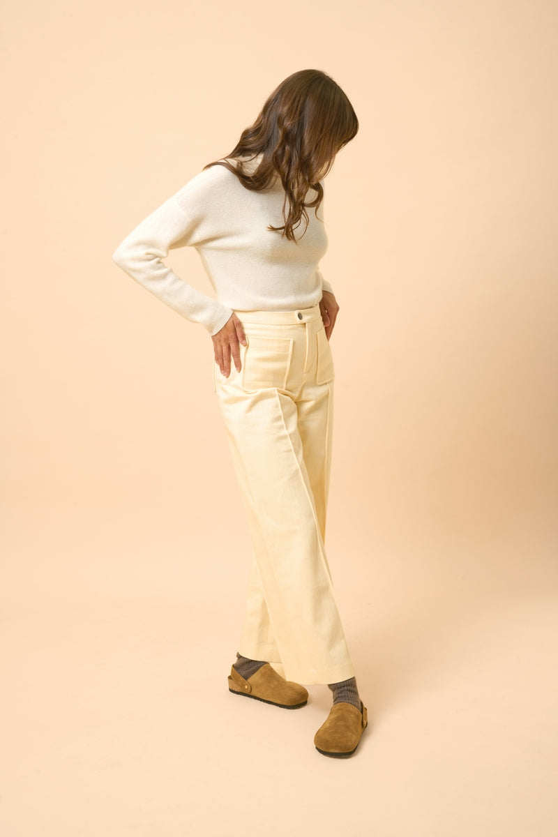 Jersey de cuello alto - Blantyre - Marfil