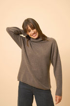Pull Col Roulé - Blantyre - Taupe Chiné