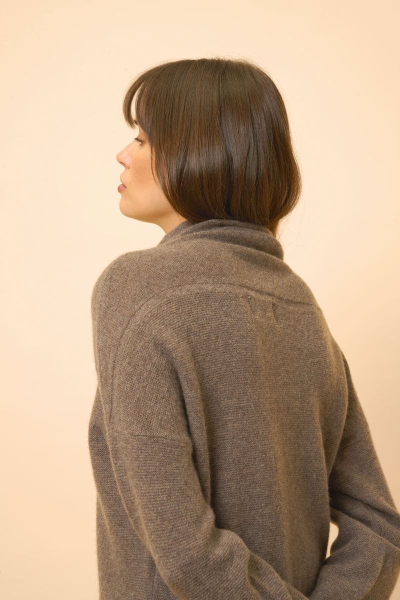 Pull Col Roulé - Blantyre - Taupe Chiné