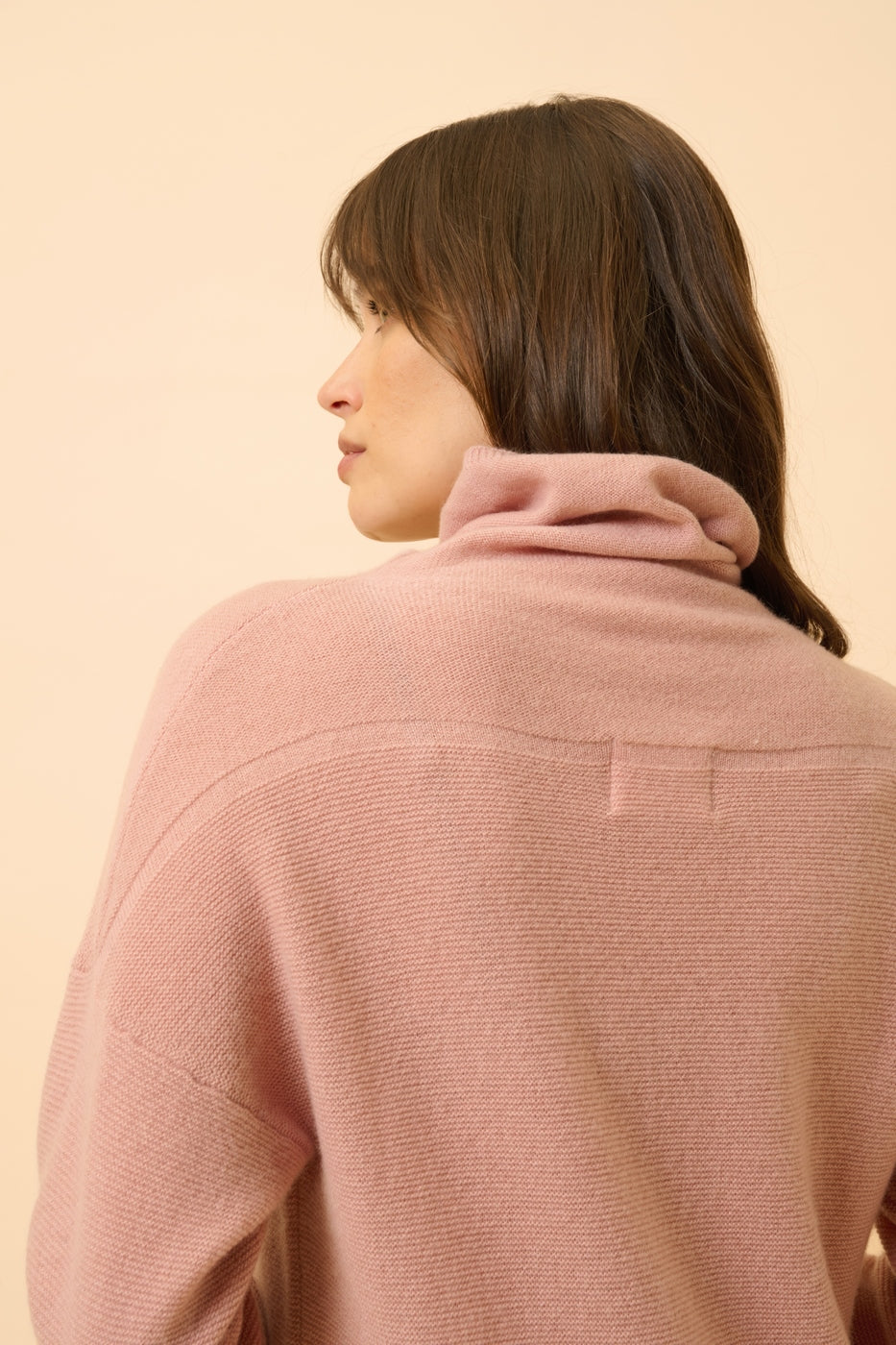 Pull Col Roulé - Blantyre - Bois De Rose