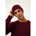 4-Ply Beanie - Cleo - Bordeaux