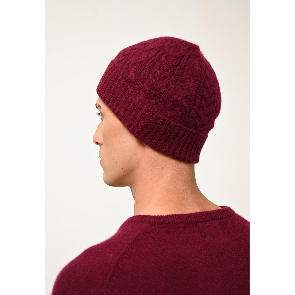 4-Ply Beanie - Cleo - Bordeaux