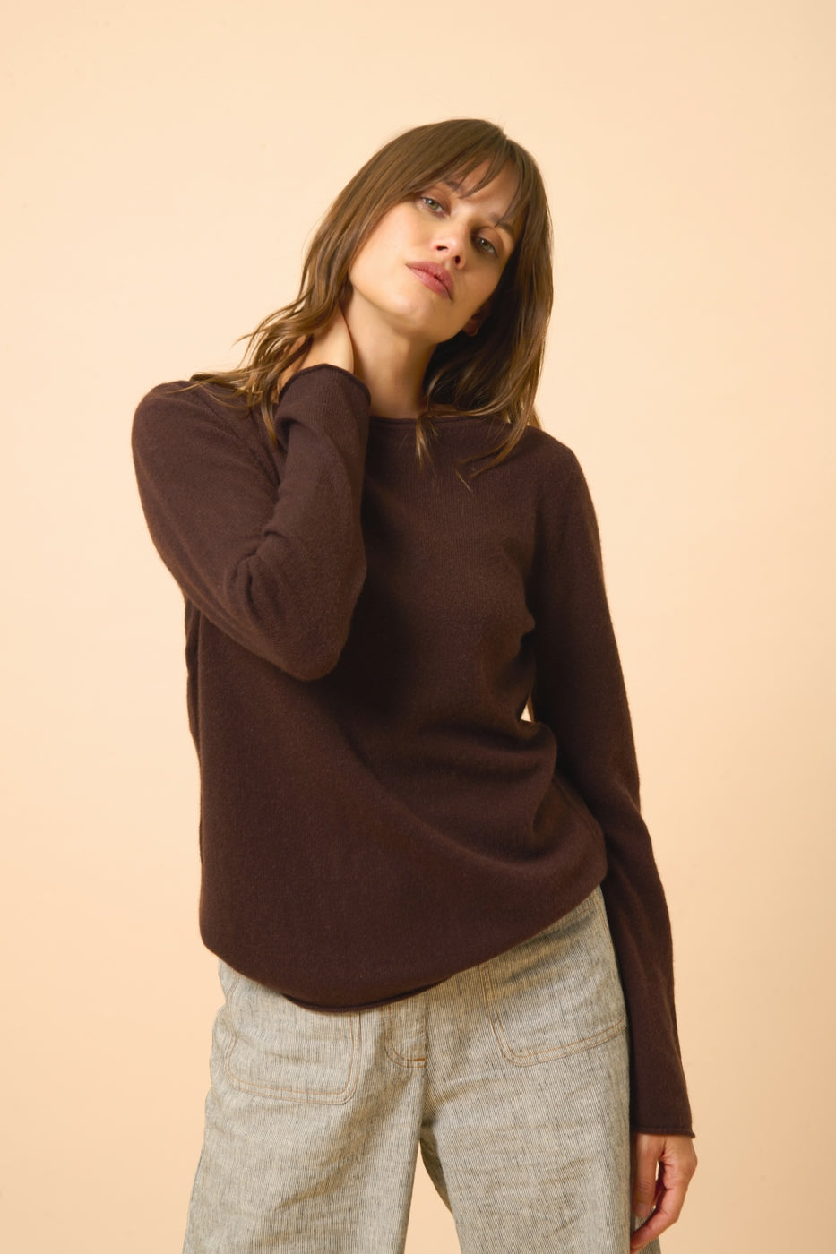 Pull Col Bateau - Grace - Choco