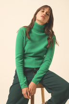 Pull Col Roulé - Ava - Menthe
