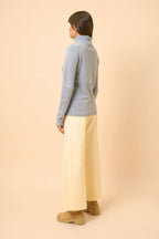 Pull Col Roulé 4 Fils - June - Bleu Ivoire