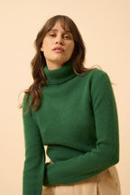 Pull Col Roulé 4 Fils - June - Sapin