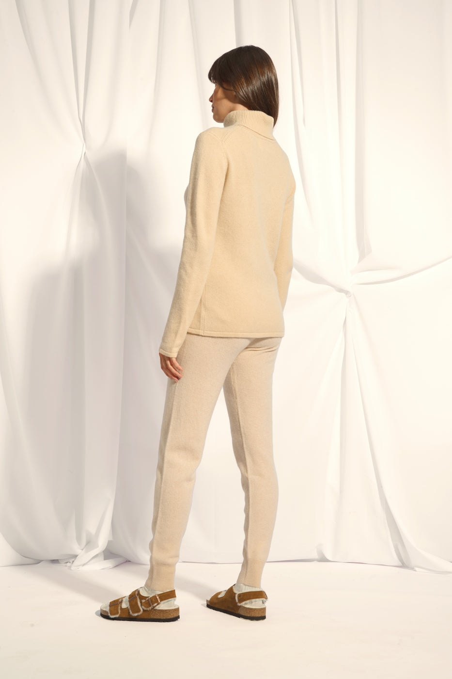 Pull Col Roulé 4 Fils - June - Beige