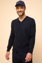 Pull Col V 4 Fils - Nathan - Caviar