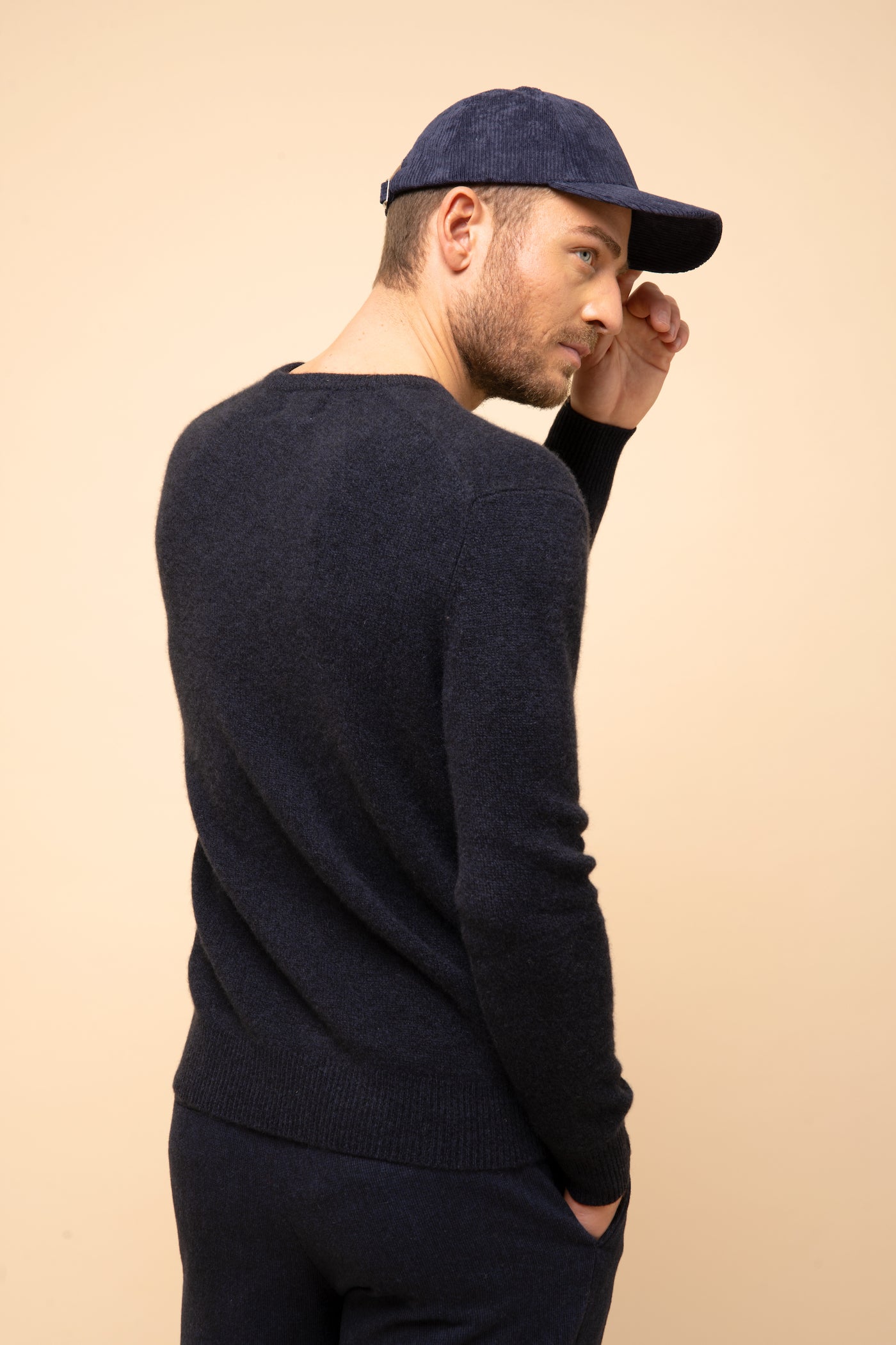 Pull Col V 4 Fils - Nathan - Caviar