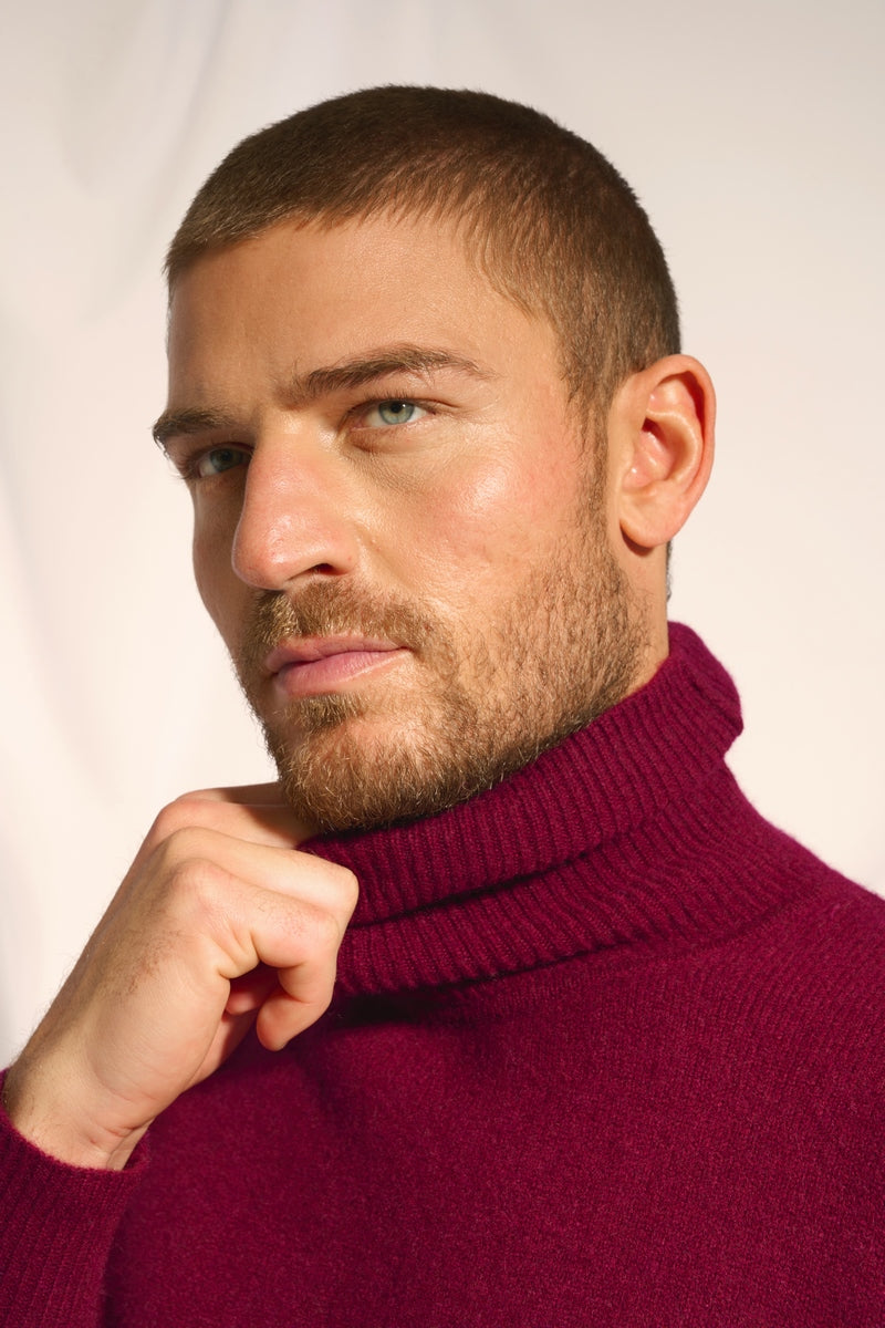Pull Col Roulé 4 Fils - Sacha - Bordeaux