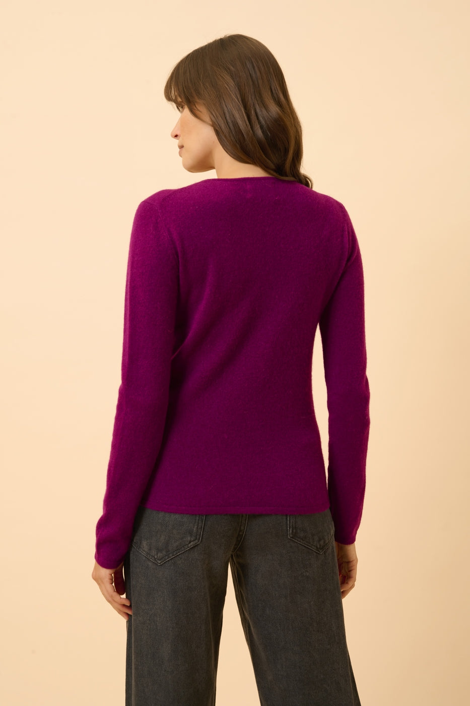 Pull Col Rond - Vivian - Prune