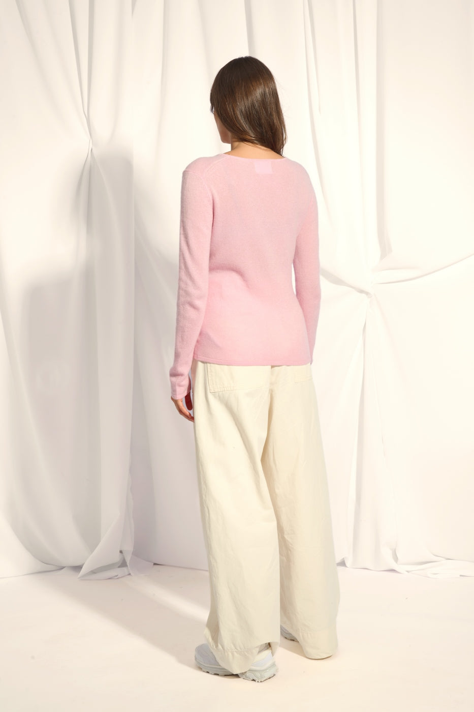 Pull Col V - Joan - Dragée
