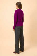 Round Neck Jumper - Jane - Plum