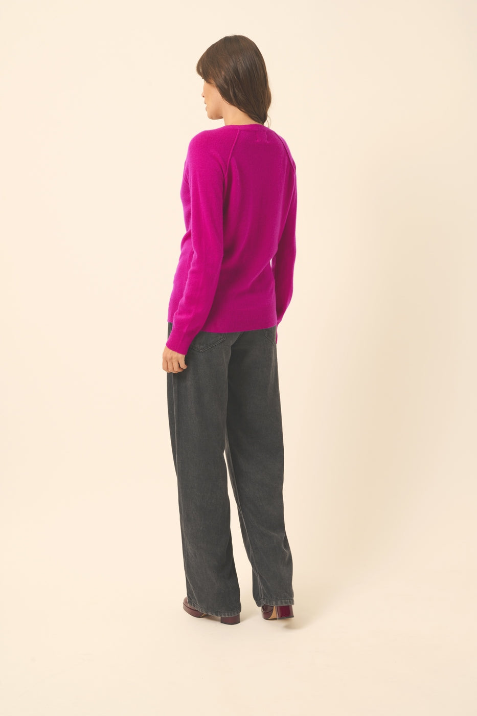 Jersey de Cuello en V - Phoebe - Violeta