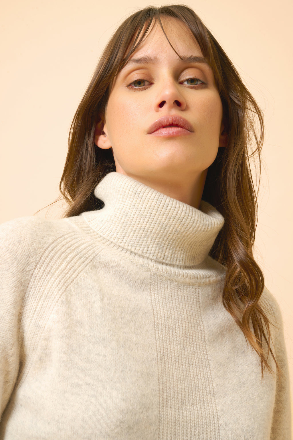 Jersey Cuello Alto - Lilly - Gris Perla Chiné