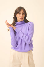 Pull Col Roulé - Lilly - Lavande