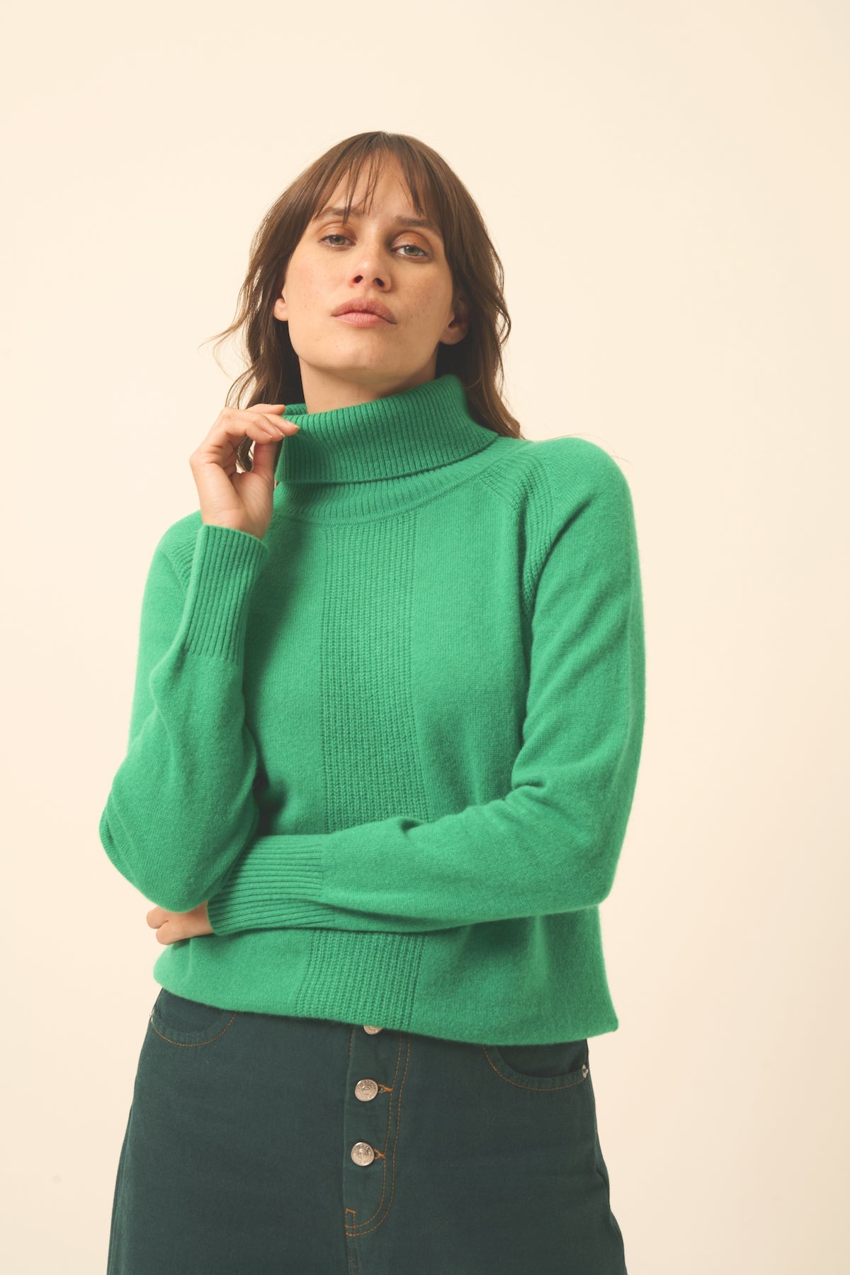 Roll Neck Jumper - Lilly - Mint