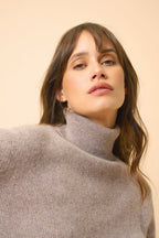 Suéter de cuello alto - Lanais - Caribou Heather