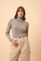 Suéter de cuello alto - Lanais - Caribou Heather