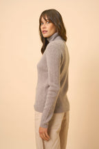Suéter de cuello alto - Lanais - Caribou Heather