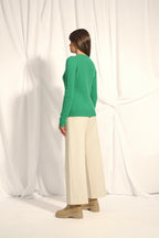 Pull Col Rond - Avana - Menthe