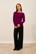 Pull Col Bateau - Grace - Prune