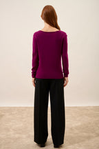 Pull Col Bateau - Grace - Prune