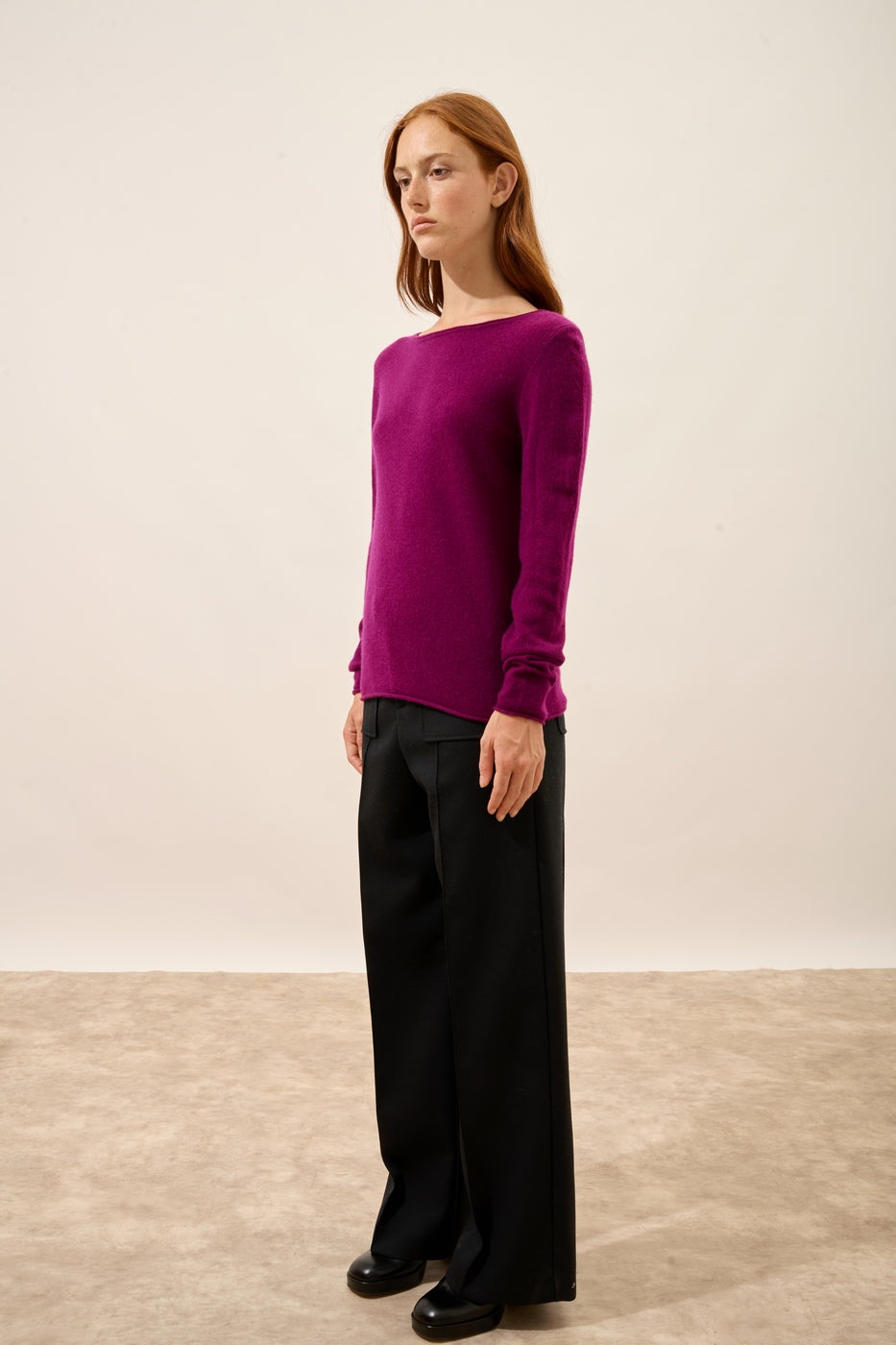 Pull Col Bateau - Grace - Prune