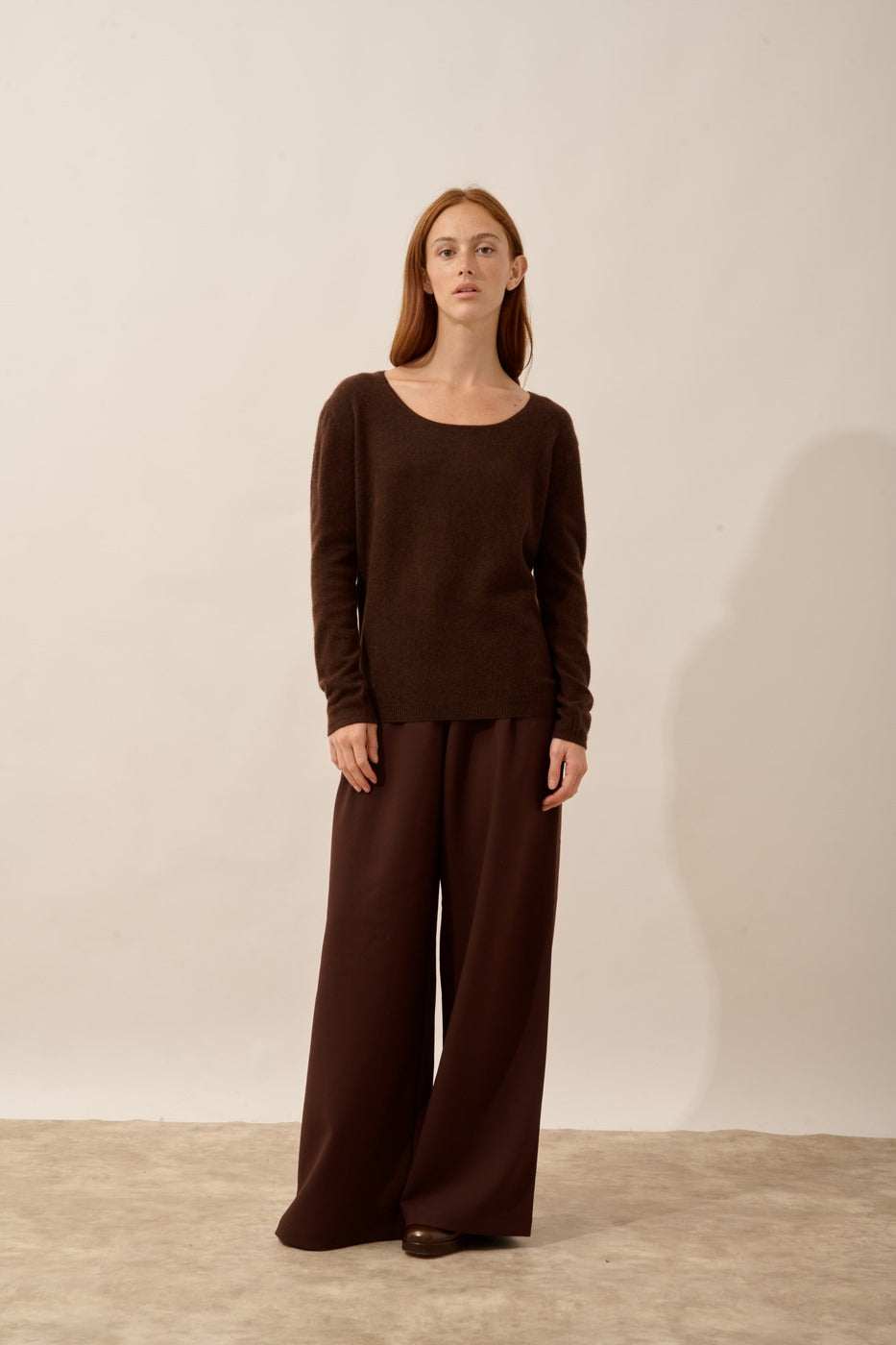 Pull Col Bateau - Fiona - Café