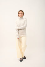 Pull Col Roulé 4 Fils - June - Gris Perle Chiné