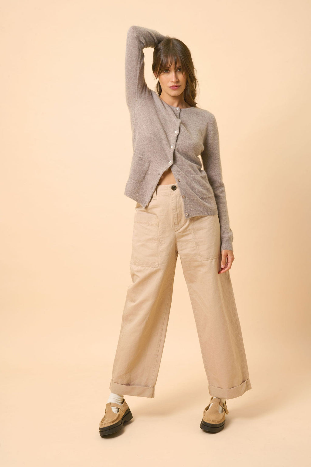 Cardigan Col Rond - Katharine - Caribou Chiné