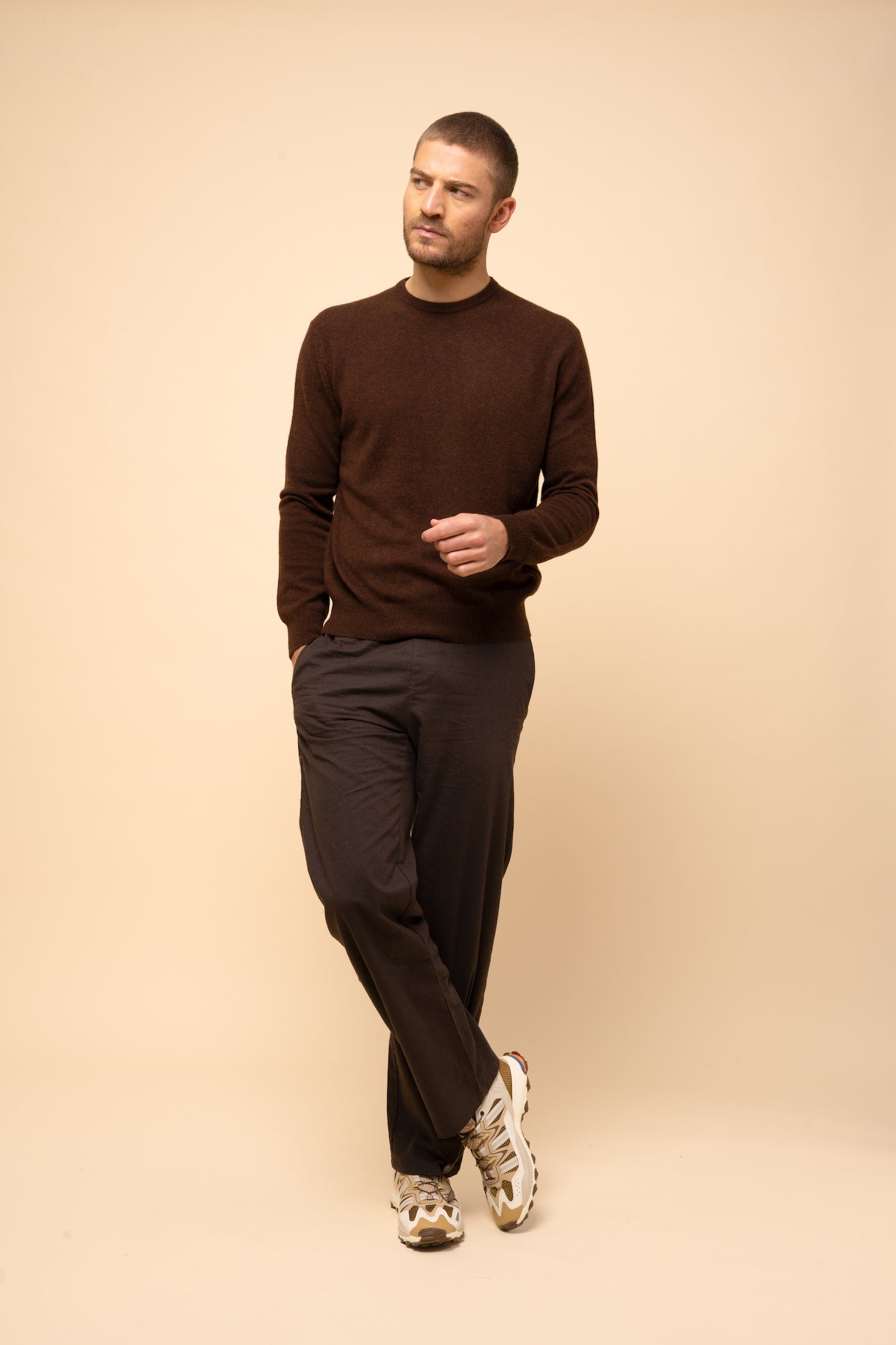 Just Cashmere - Crew-Neck Jumper - Howard - Coffee