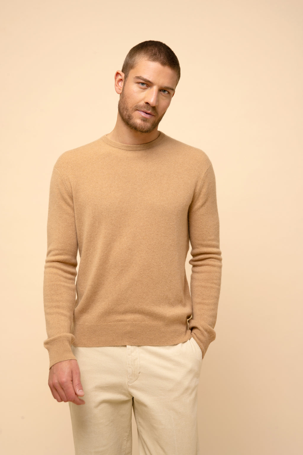 Just Cashmere - Pull Col Rond - Howard - Sahara