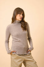 Turtleneck Sweater - Lexie - Caribou Heather